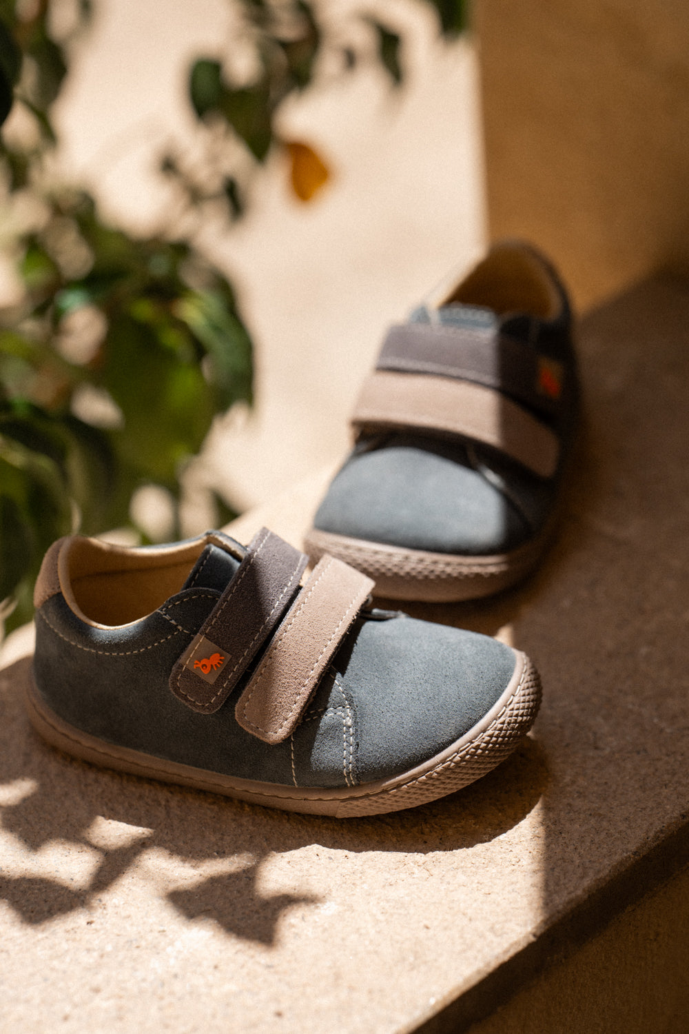 CALZADO CUERO BAREFOOT DOBLE VELCRO - OCEAN