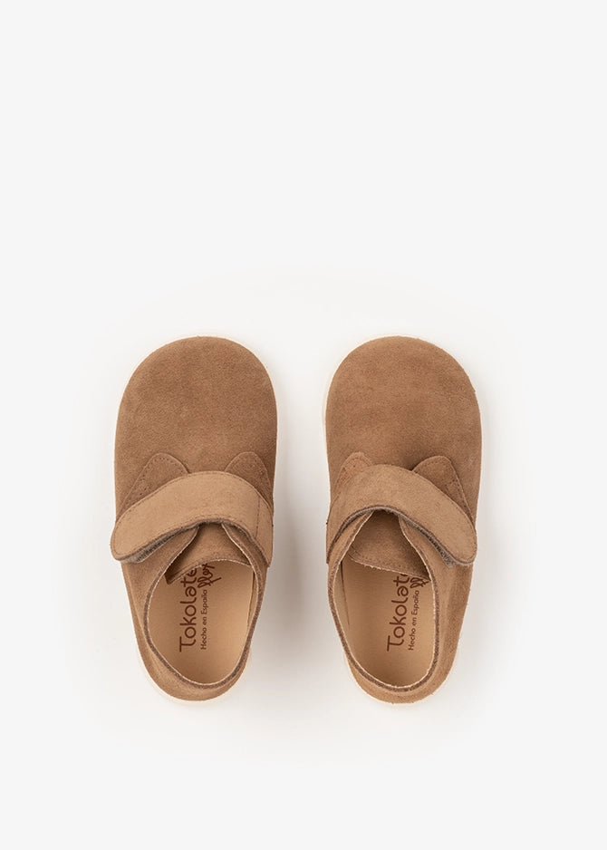 BOTIN VELCRO BAREFOOT - CAFE