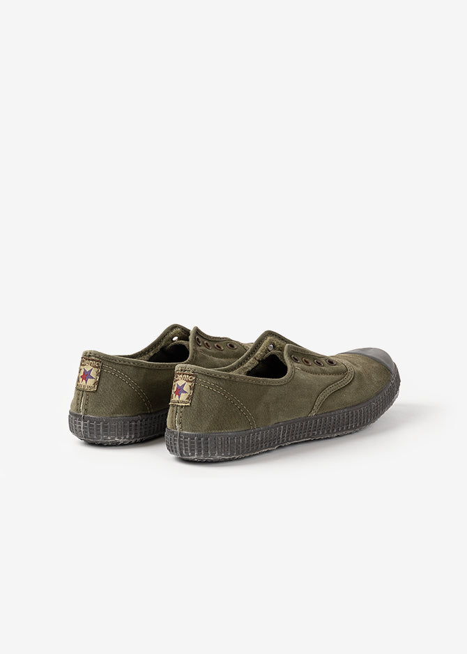 ZAPATILLA INGLESA CON FORRO INTERIOR - KHAKI