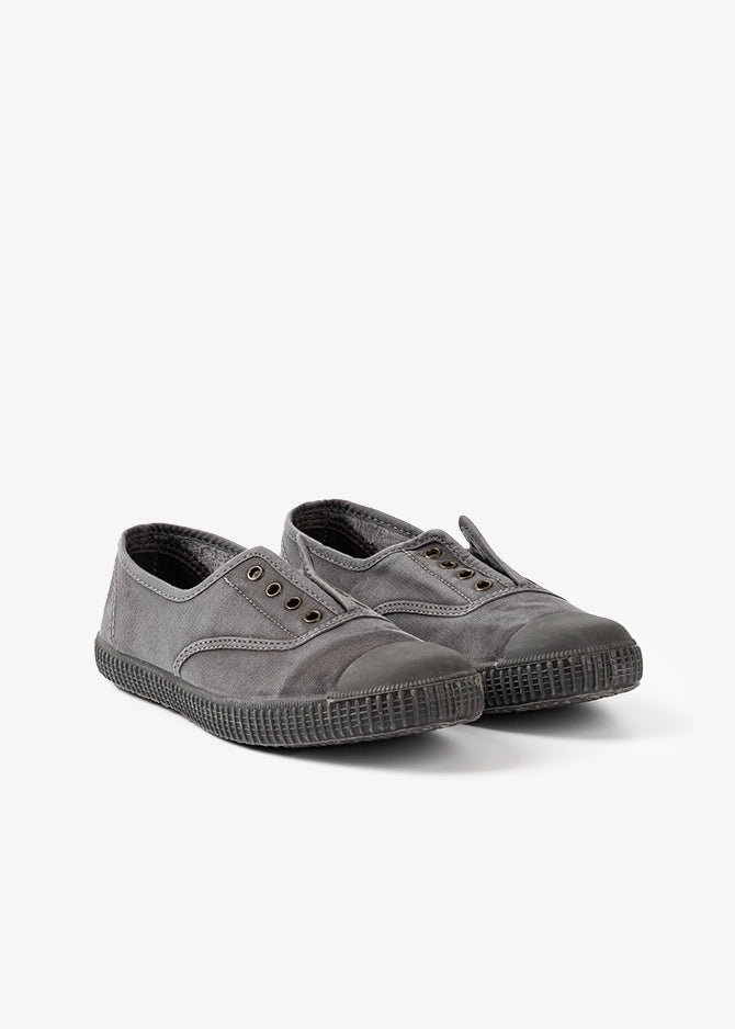 ZAPATILLA INGLESA CON FORRO INTERIOR - NEGRO