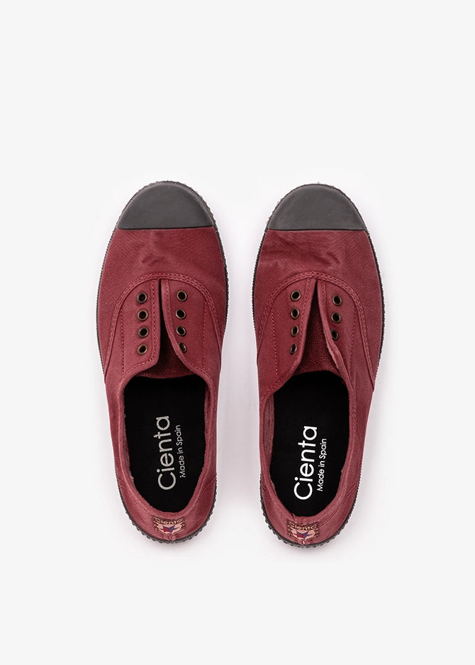 ZAPATILLA INGLESA CON FORRO INTERIOR - BURDEOS