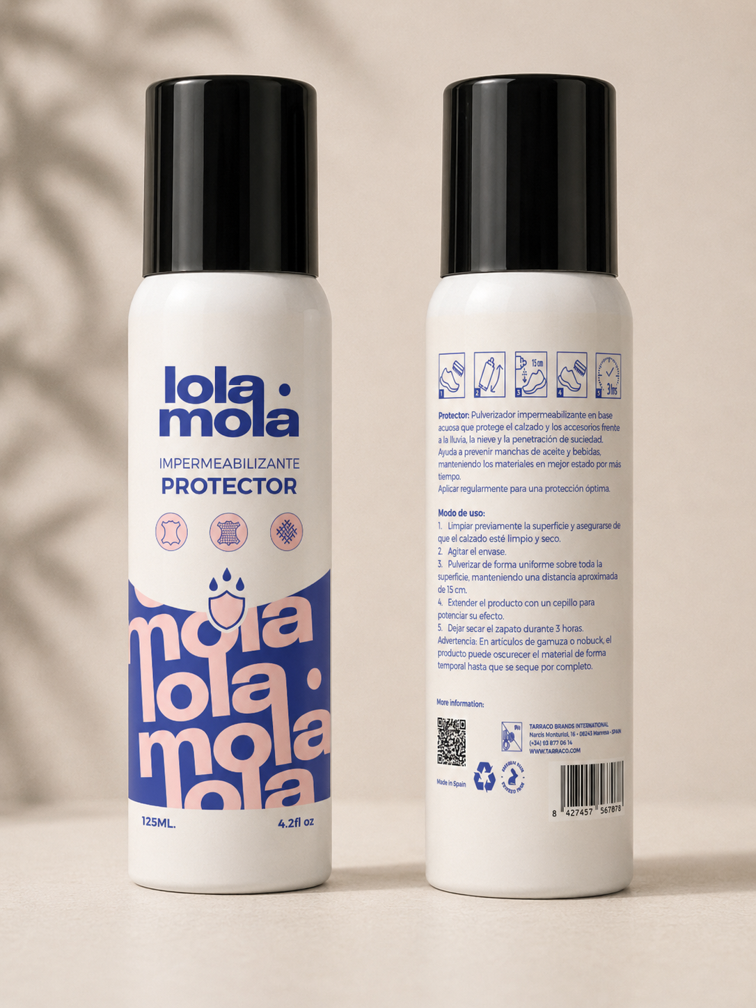 Impermeabilizante protector de calzado y textiles (125ml), Lola Mola