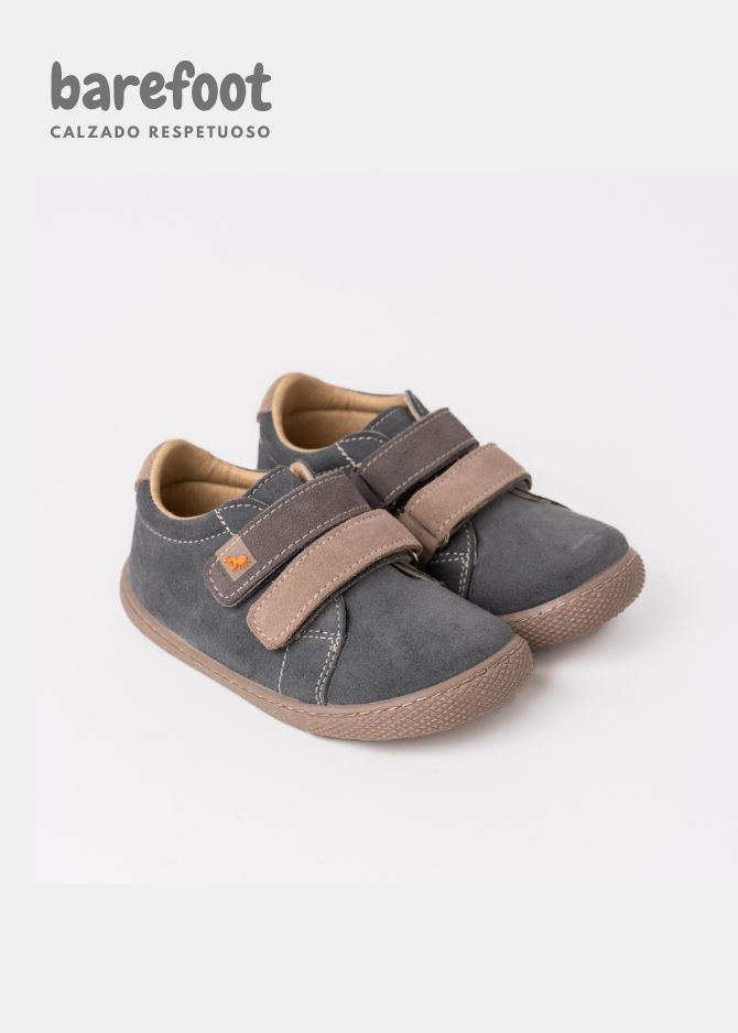 CALZADO CUERO BAREFOOT DOBLE VELCRO - OCEAN