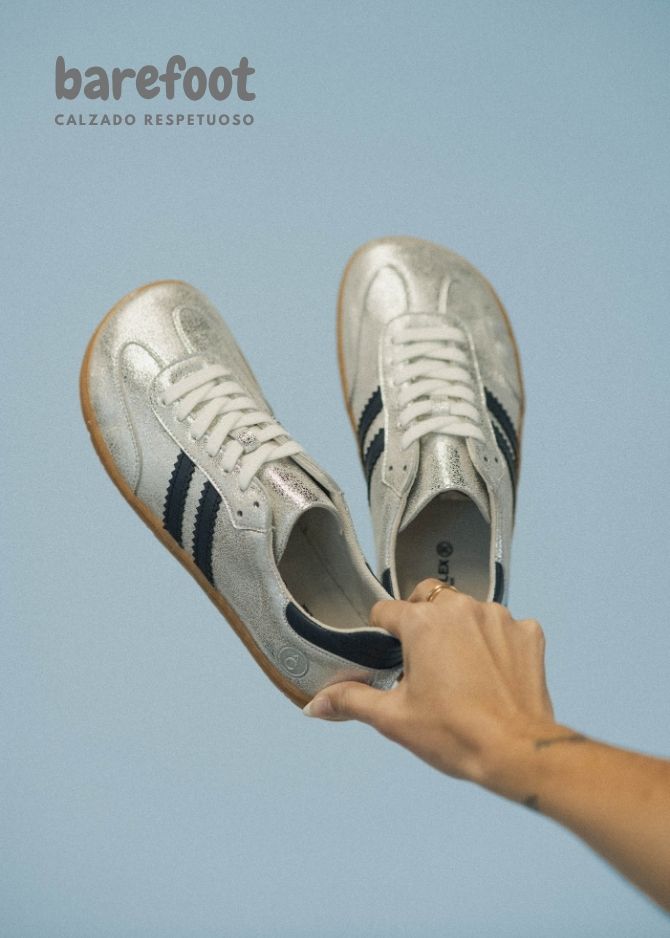DEPORTIVA BAREFOOT ADULTOS ADAM - PLATA