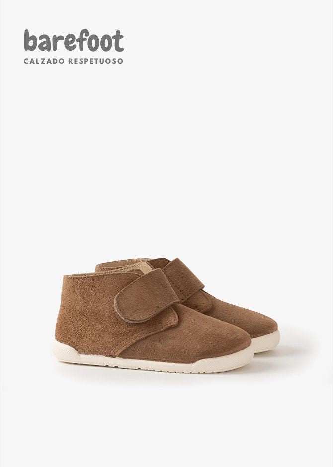 BOTIN VELCRO BAREFOOT - CAFE