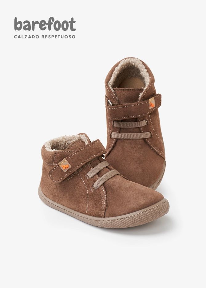BOTIN CUERO BAREFOOT CON CHIPORRO NIX - CAFÉ