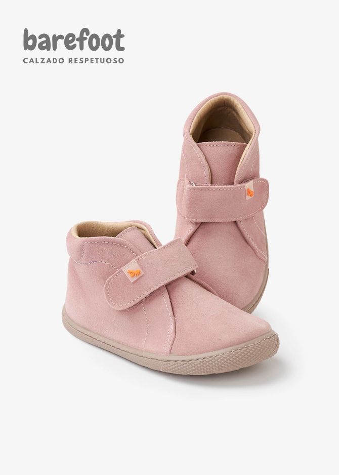 BOTIN CUERO BAREFOOT CON VELCRO CENIT - MAQUILLAJE