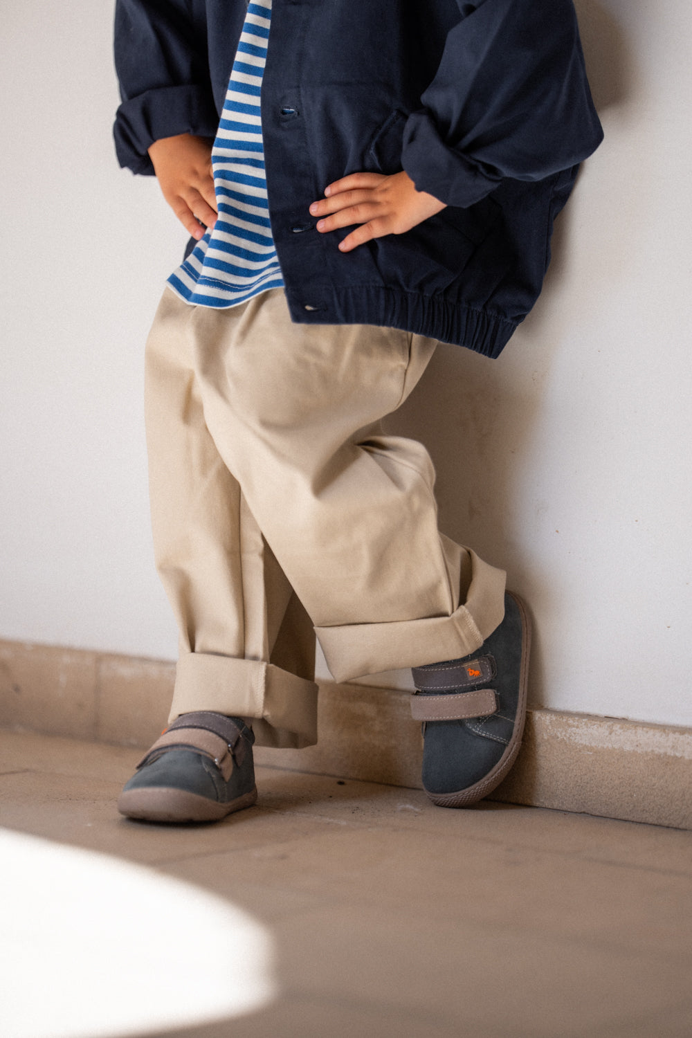 CALZADO CUERO BAREFOOT DOBLE VELCRO - OCEAN