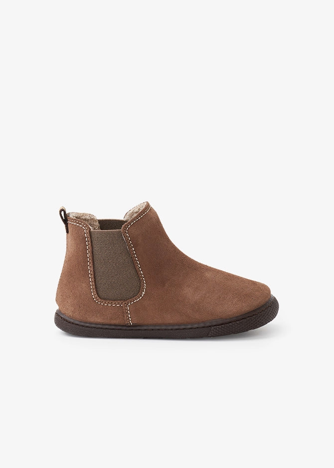 BOTIN CHELSEA CUERO BAREFOOT CON CHIPORRO - CAFÉ