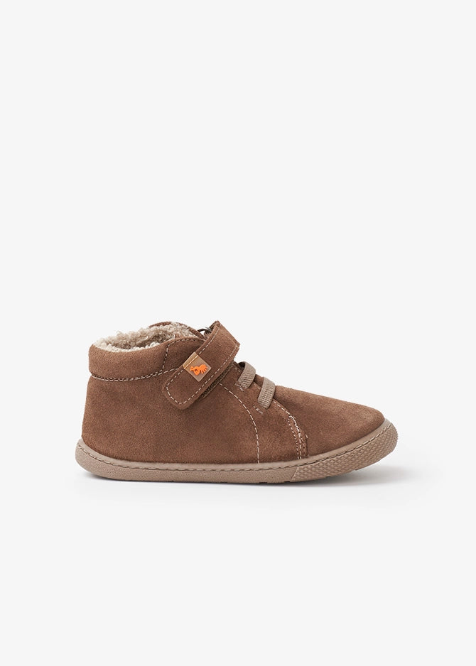 BOTIN CUERO BAREFOOT CON CHIPORRO NIX - CAFÉ