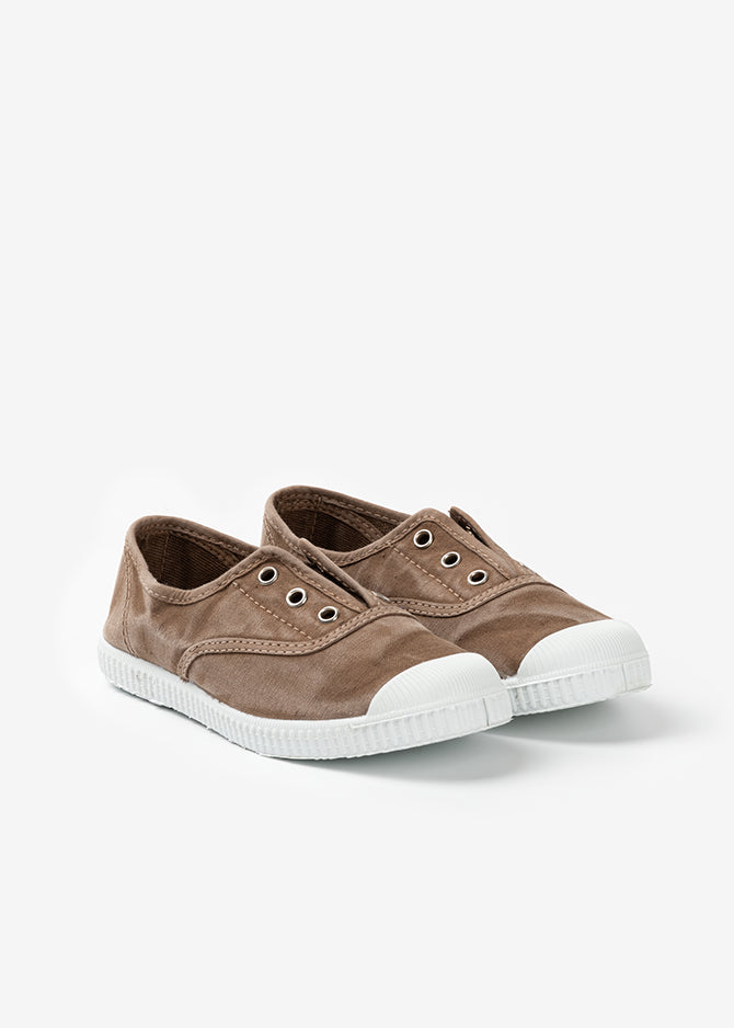 ZAPATILLA INGLESA - CAFÉ DESGASTADO