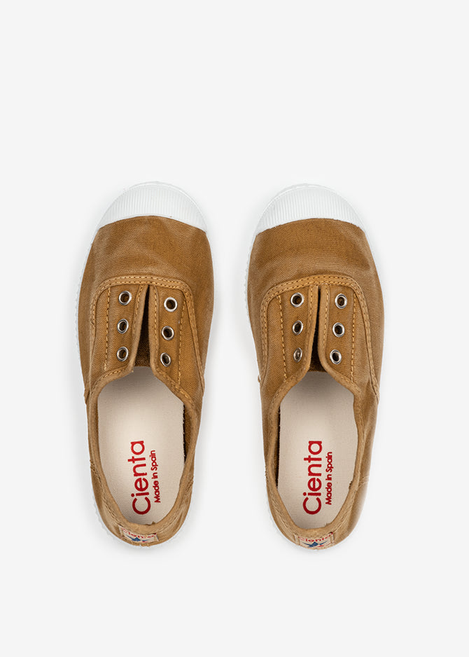 ZAPATILLA INGLESA - MOSTAZA DESGASTADO