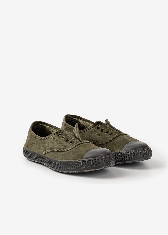 ZAPATILLA INGLESA CON FORRO INTERIOR - KHAKI